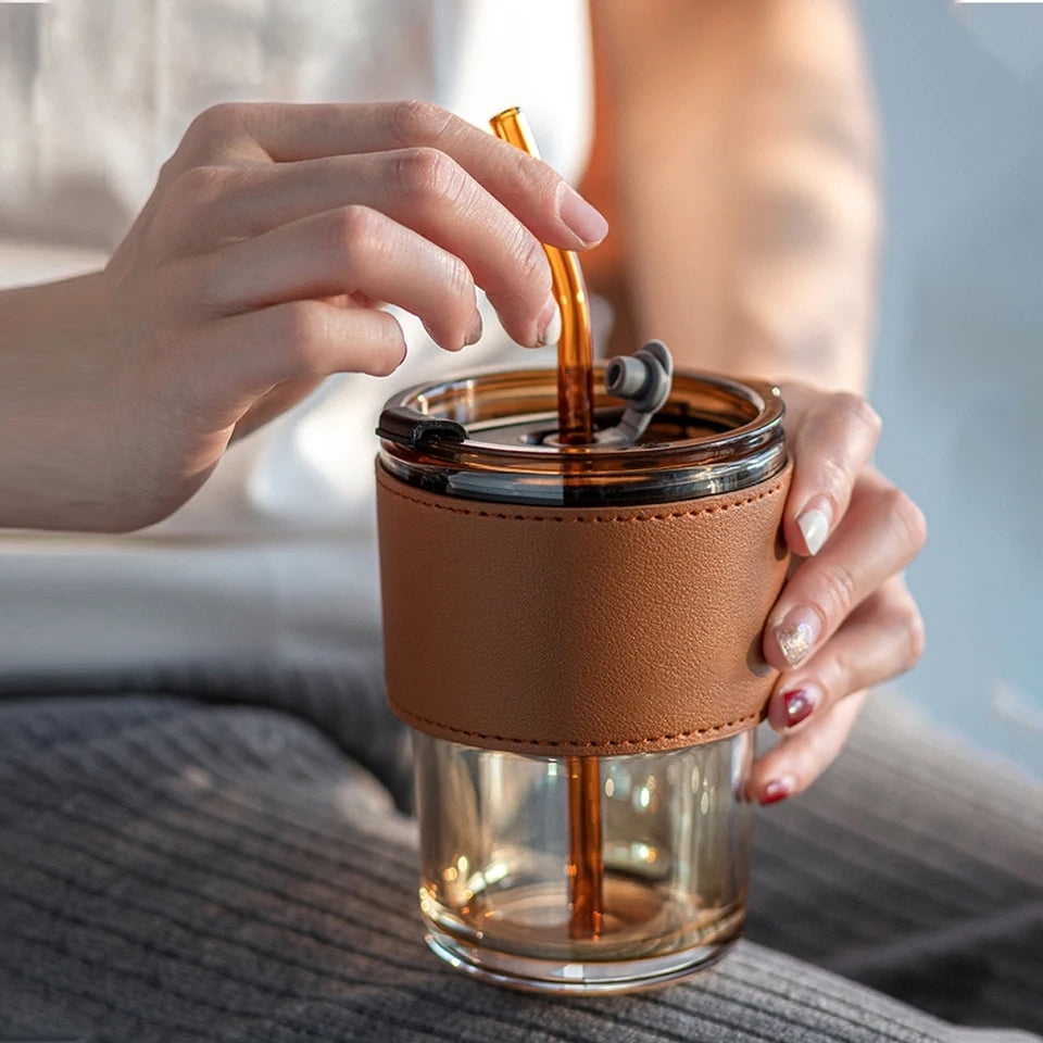 Creative Straw Glass Mug