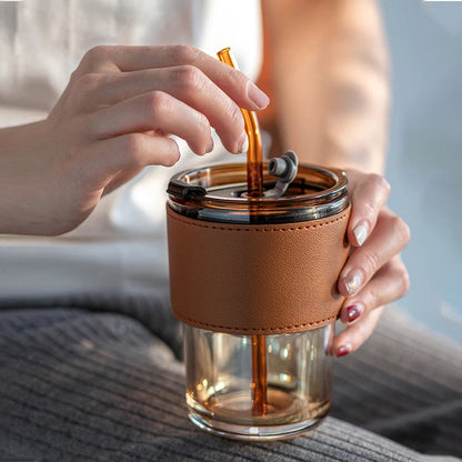 Creative Straw Glass Mug