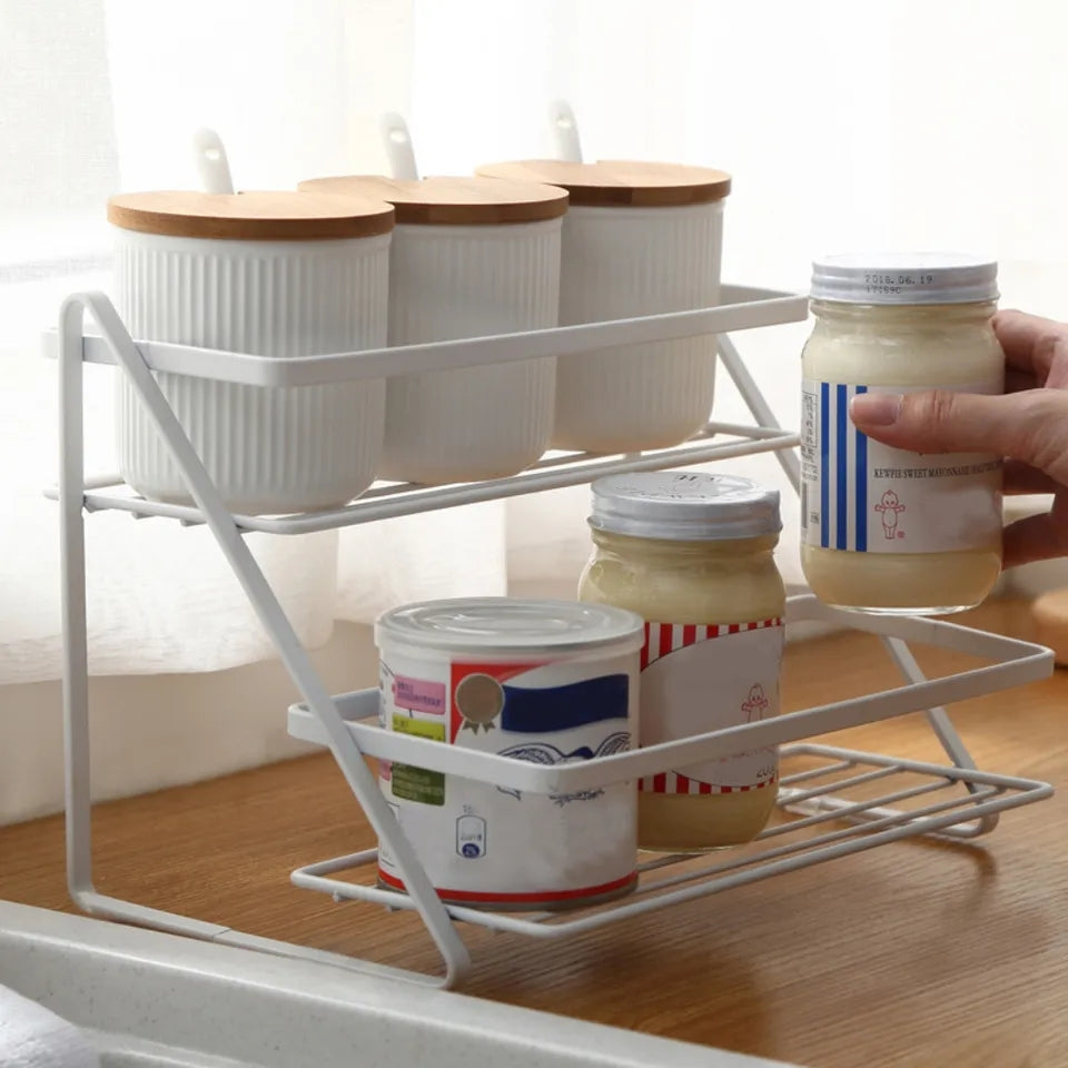 2 Layer Organizer Rack (Only Black Color)