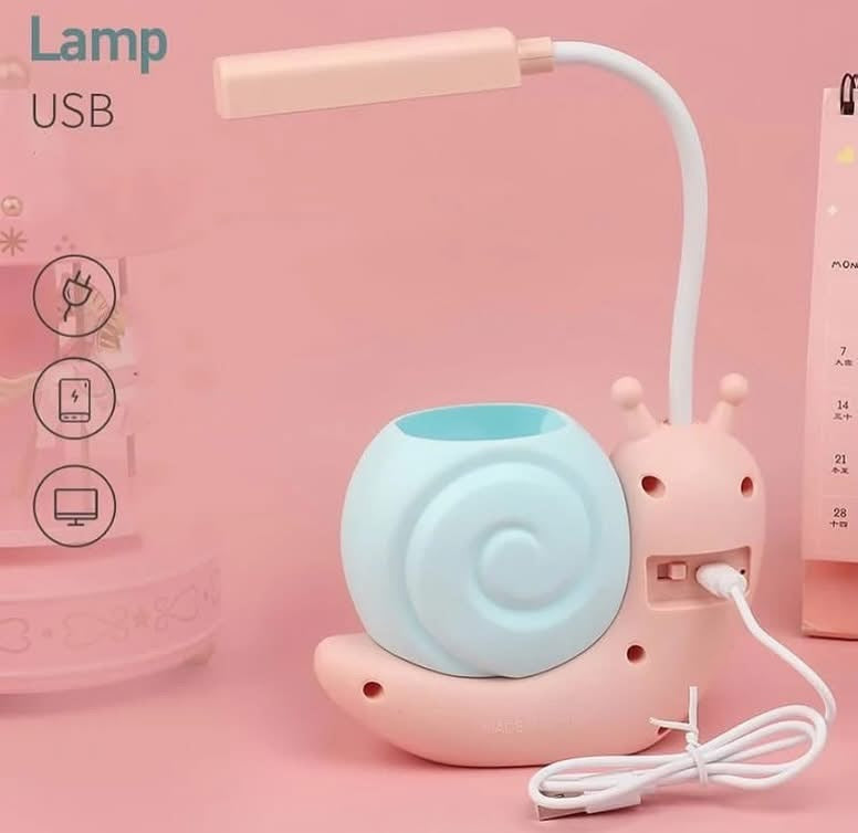 Led Light Cute Desk Study Lamp with Pen Holder