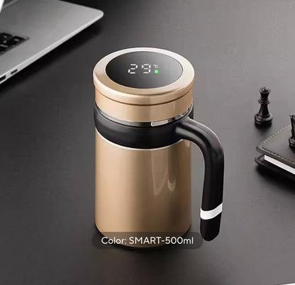 500ml Stainless Steel Insulated Mug with Temperature Display