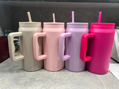 50oz Stainless Steel Tumbler with Straw