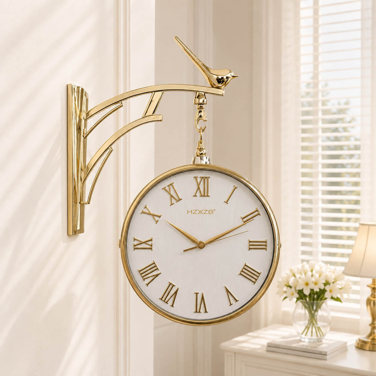 14-Inch Dual-Sided Bird Theme Station Wall Clock