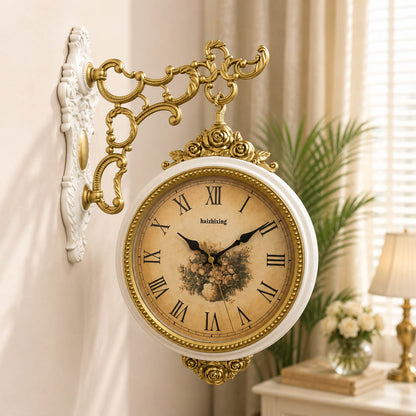 Hyzxing Grand: Dual-Sided Luxury Station Wall Clock