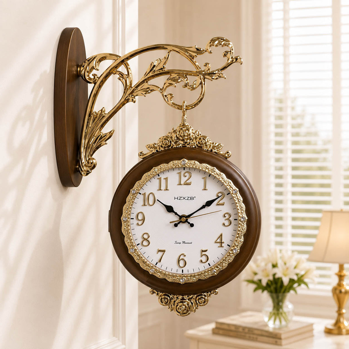 Hyzxing Vintage Grand - Dual-Sided Station Wall Clock