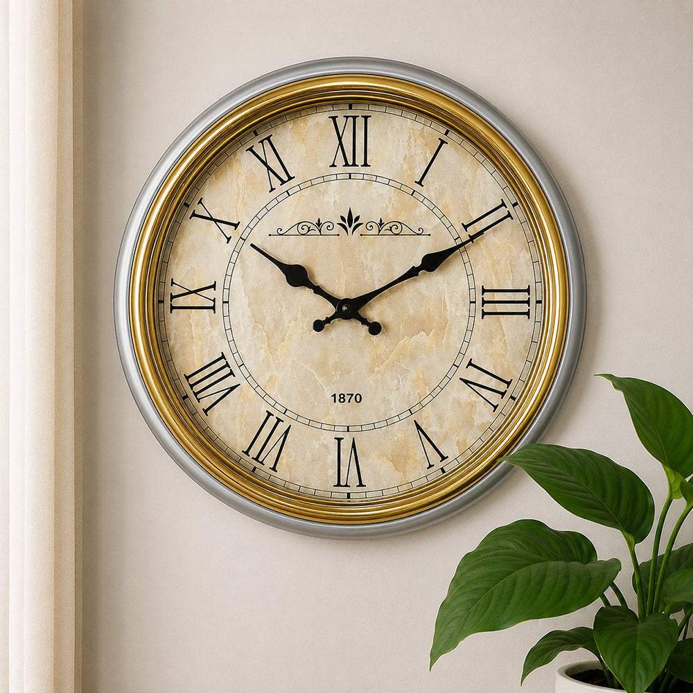 16-Inch Luxury Modern Silent Metal Wall Clock – Premium Analog Timepiece for Home and Office Décor