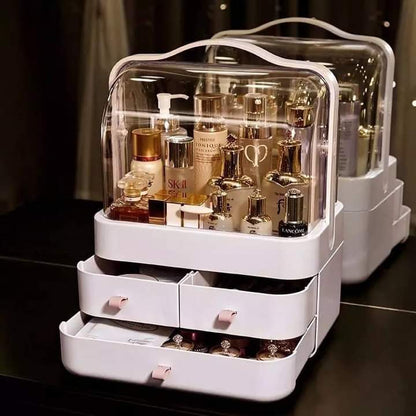 Cosmetic And Jewelry Organizer With Drawers At The Bottom