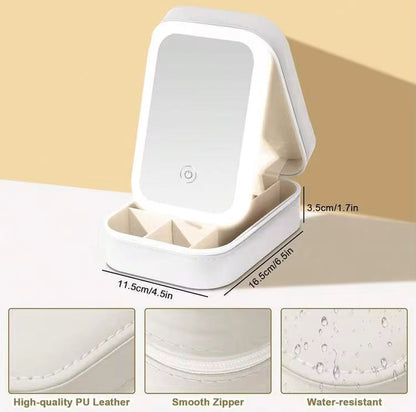 3 Colours Led Makeup Bag with Mirror