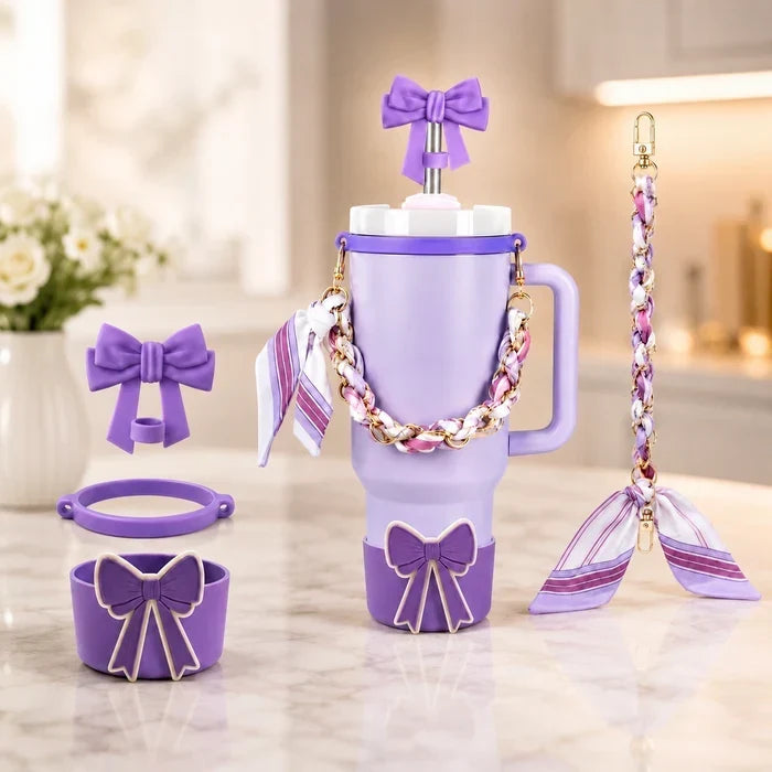Cute Bow 40oz Tumbler Mug Decoration Kit