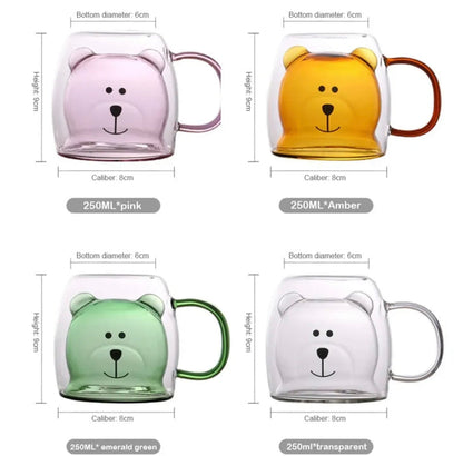 250ml Double Wall Glass Mug