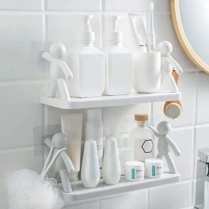 Wall Mounted man holding multipurpose organizer
