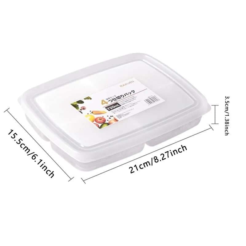 4 Grid Food Storage Box