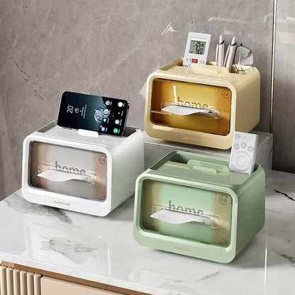 Multi function tissue with organizer box