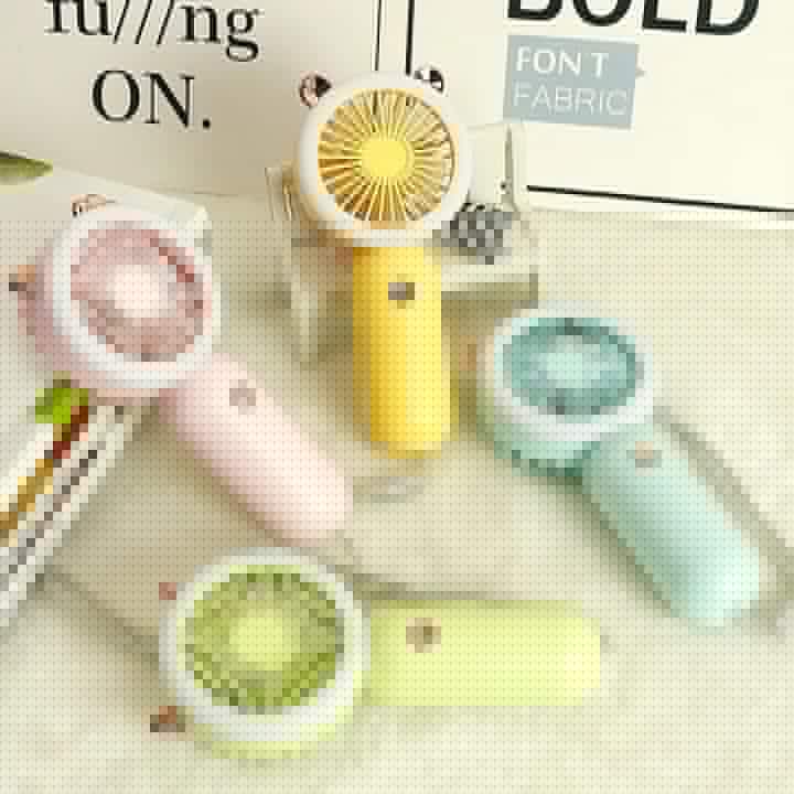 Portable led light fan rechargeable fan with led light