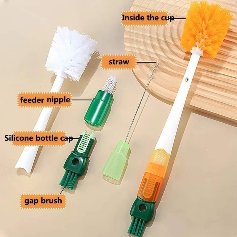 5 In 1 Long Handle Bottle Cleaning Brush
