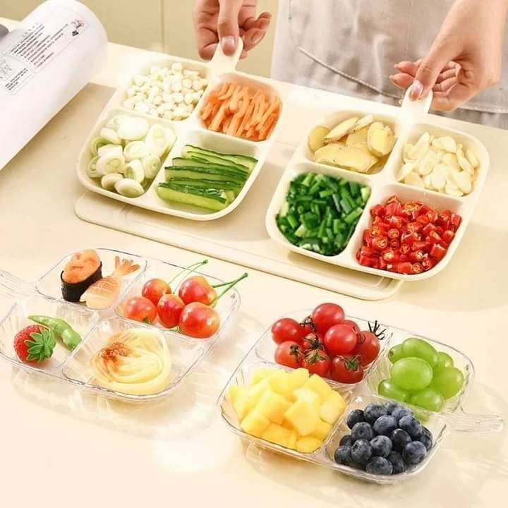 four compartment snack and serving tray