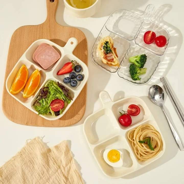 four compartment snack and serving tray