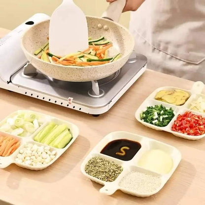 four compartment snack and serving tray