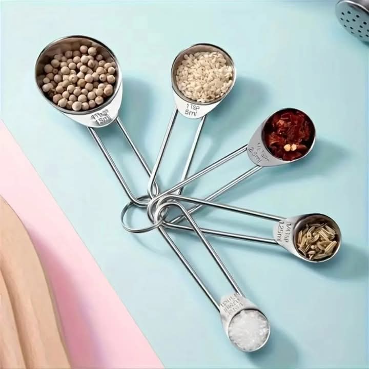 5Pcs Stainless Steel Measuring Spoon