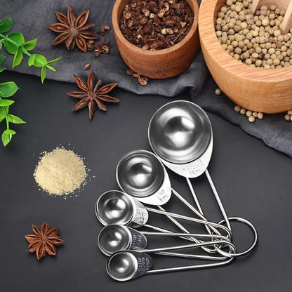 5Pcs Stainless Steel Measuring Spoon