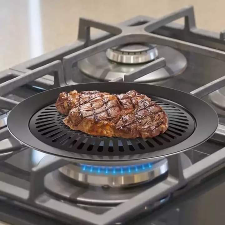 Stainless steel BBQ grill plate