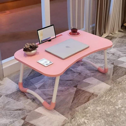 Foldable laptop table in wooden