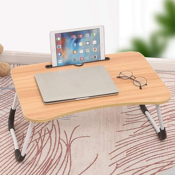 Foldable laptop table in wooden