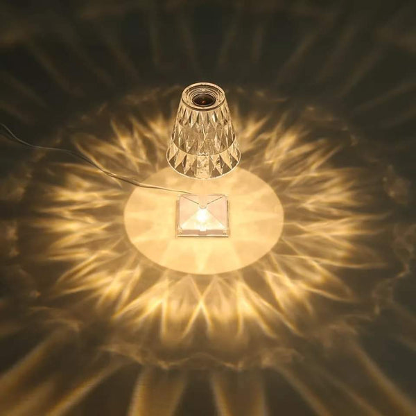 Crystal hood like lamp