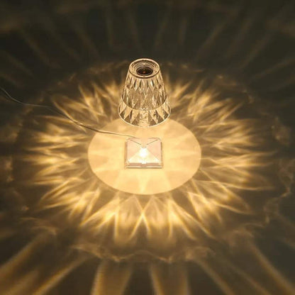 Crystal hood like lamp