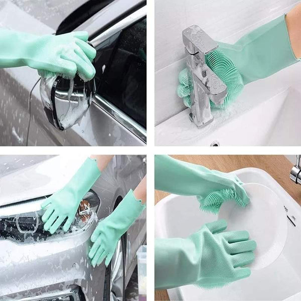 Silicon washing gloves