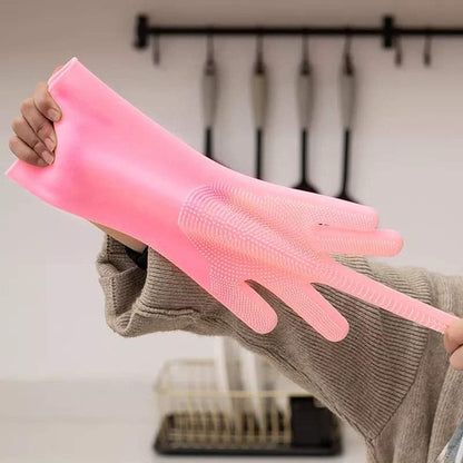 Silicon washing gloves