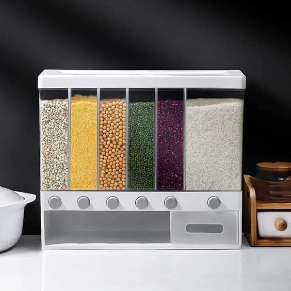Grains and rice 10Kg wall mounted home sealed rice and grains storage container fine quality dry foods and cereal dispenser container