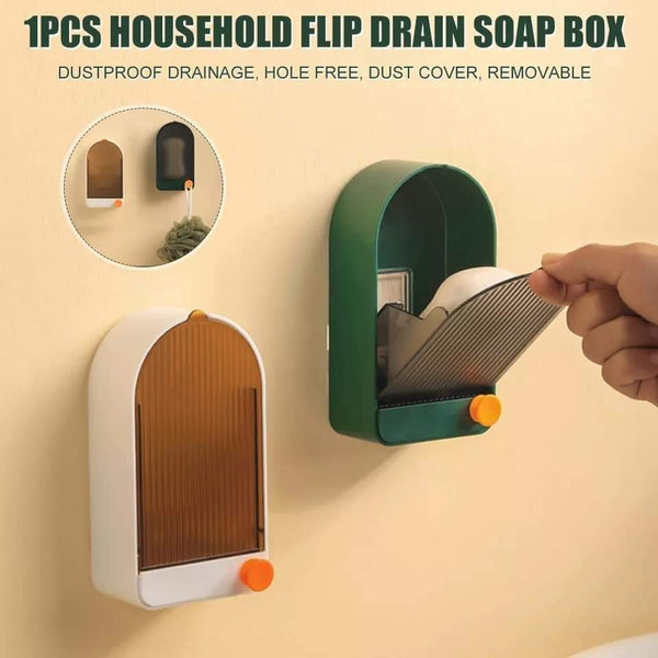 Wall mounted dust proof soap holder
