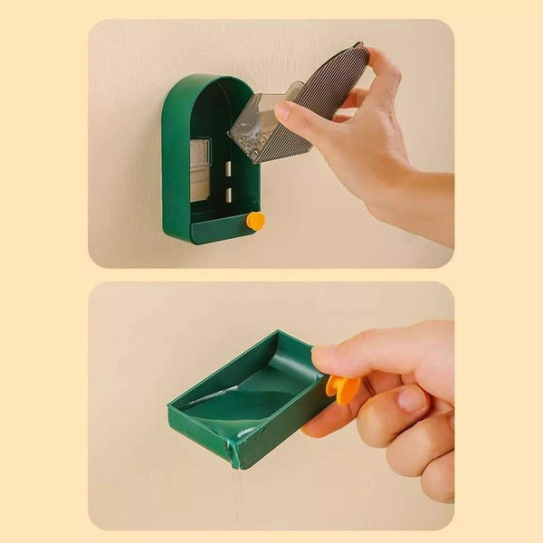 Wall mounted dust proof soap holder