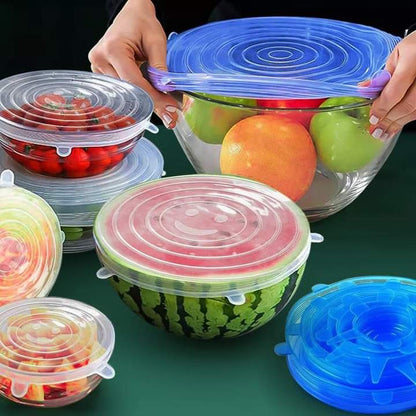 Leakproof silicon lids pack of 6 pieces