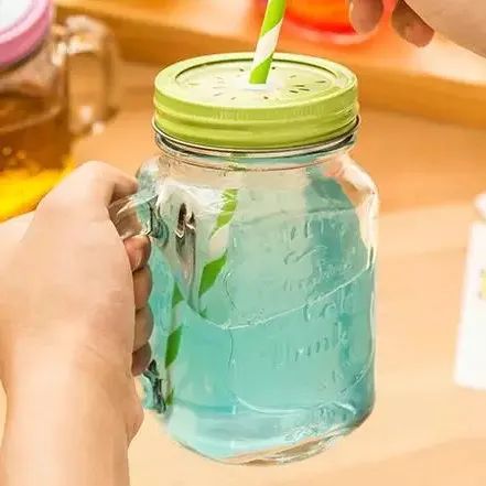Mason jars in fruit theme