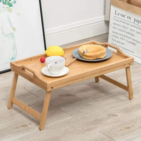 2 in 1 bamboo tray table