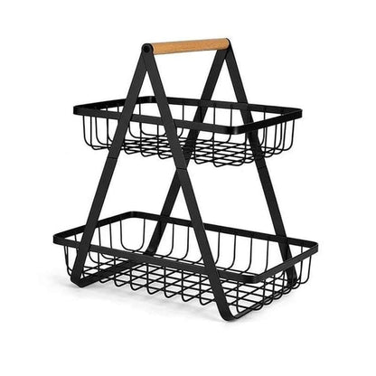 Two tier vegetables and fruits basket
