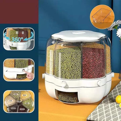 Six Grid rotating Grains container