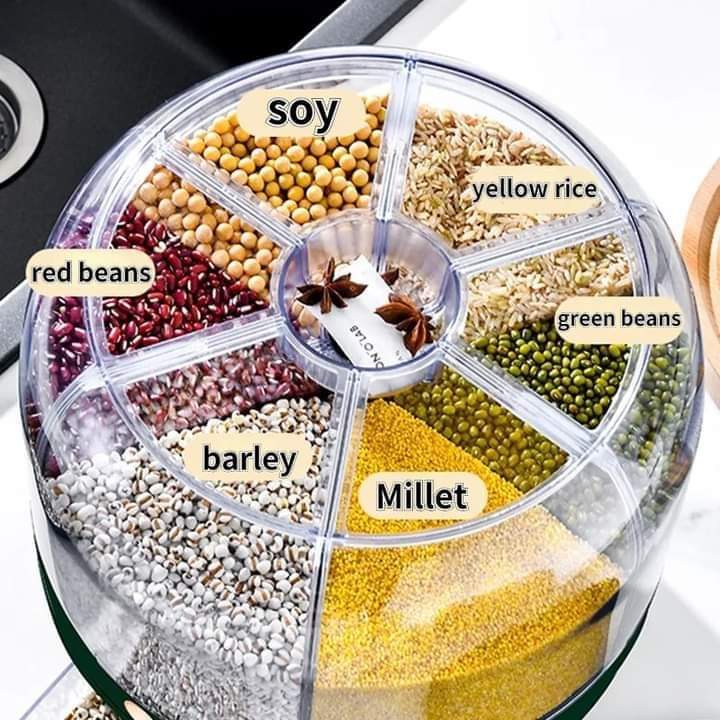 Six Grid rotating Grains container