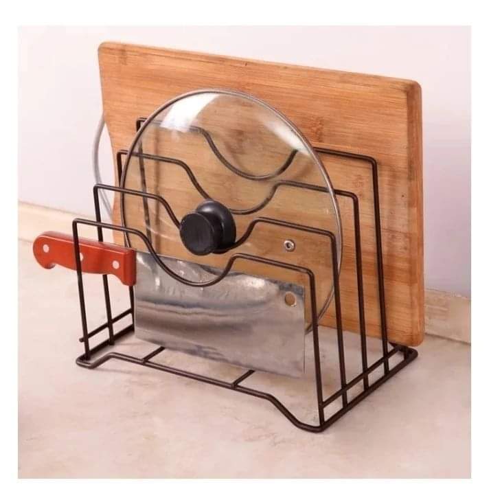 Metallic kitchen accessories holder