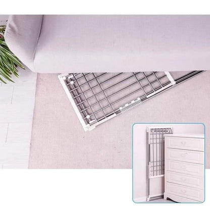 Indoor Balcony Folding Clothes Drying Rack Protable Laundry Dryer Hanger Shelf