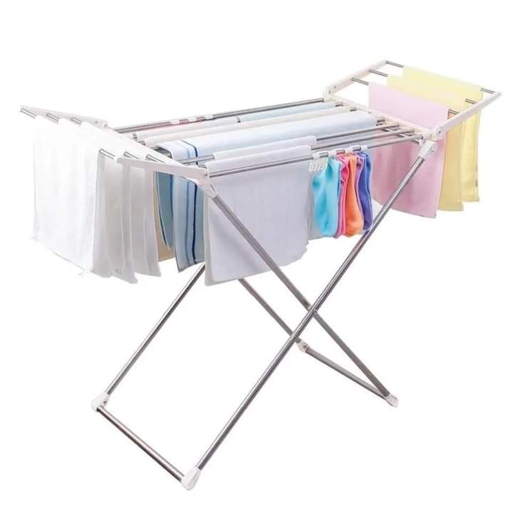 Indoor Balcony Folding Clothes Drying Rack Protable Laundry Dryer Hanger Shelf