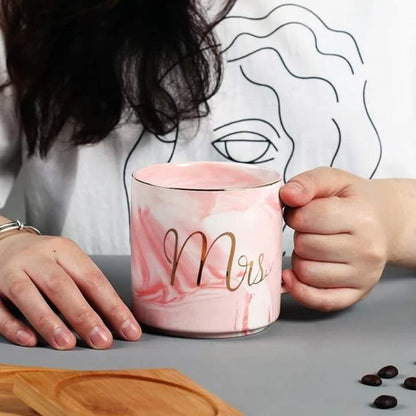 Marbel Look Couple mug set box packing