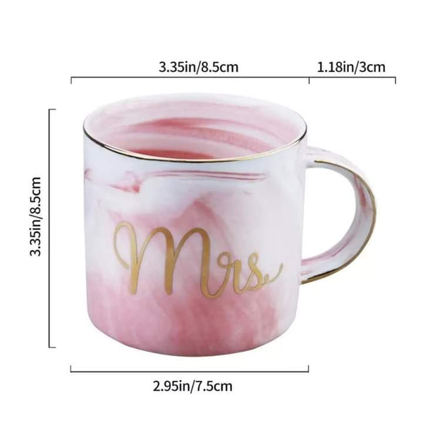 Marbel Look Couple mug set box packing