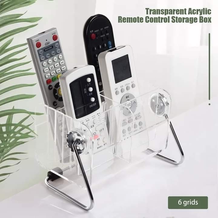 Acrylic 6 Grid Remote And Multipurpose Stand