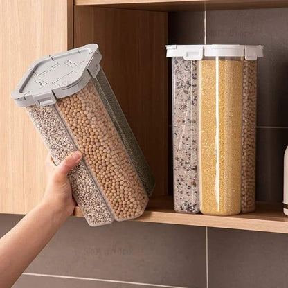 4 potions airtight grain dispenser