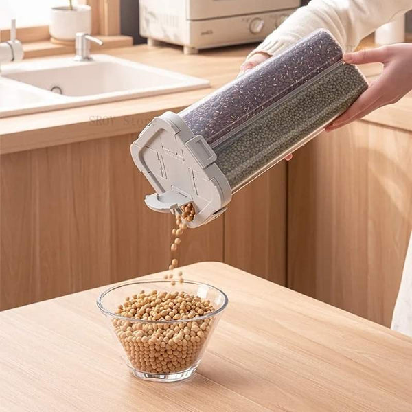 4 potions airtight grain dispenser
