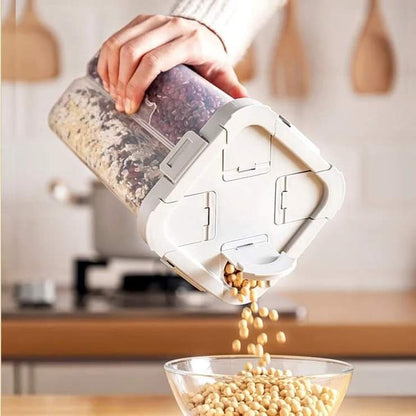 4 potions airtight grain dispenser