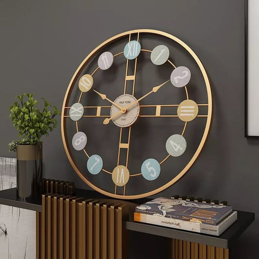 Imported metallic colorful digit clock